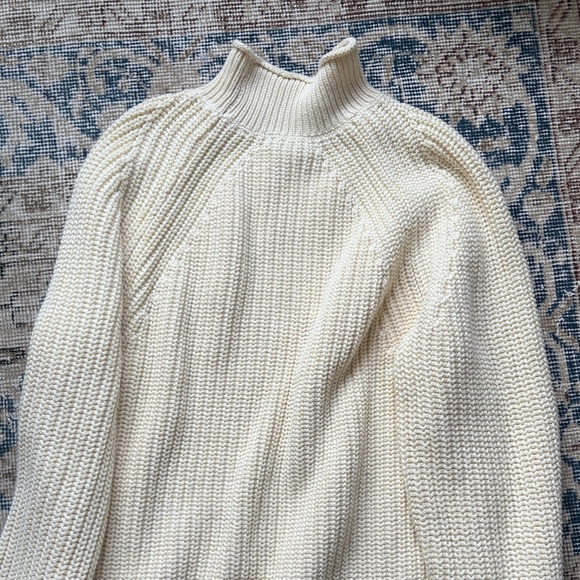 J Crew Cream Roll High-Neck Knit Sweater - Women's - Picture 6 of 7